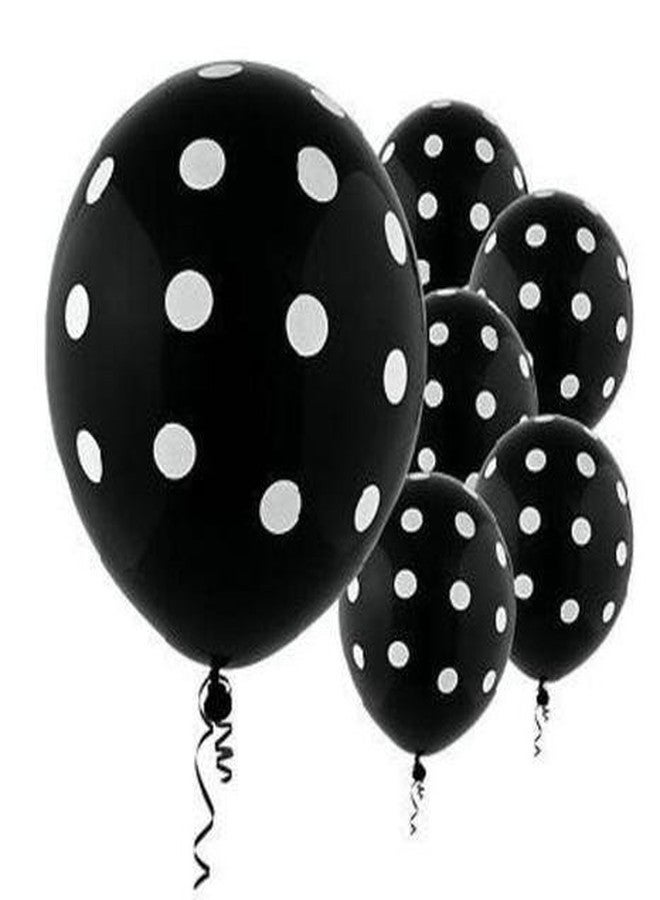 AMFIN® 12 Inch (Pack of 30) Polka Dot Birthday Party Balloons - Black - Image 4